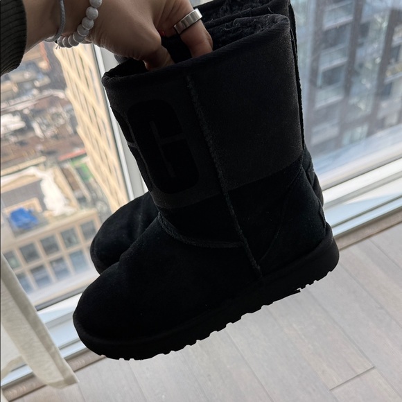 UGG Black Fur-Lined Footwear , limited edition!! USA 6 , used few times only - Picture 7 of 13